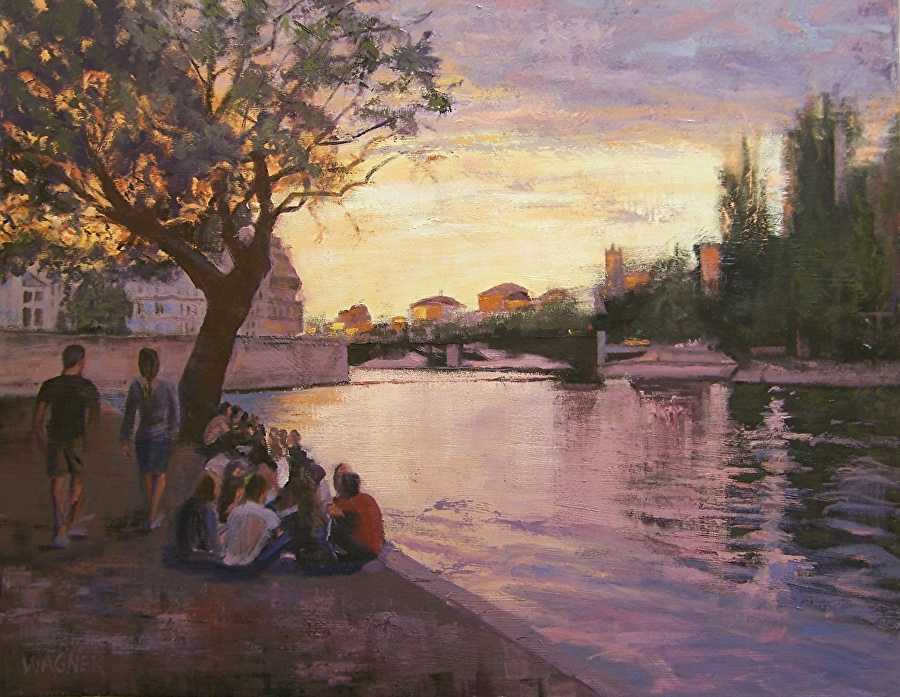 Sunset on the Seine (Paris)